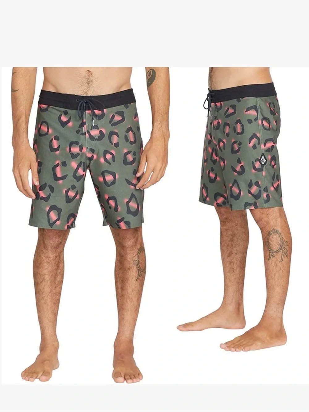 NWT VOLCOM MENS STONE PARTY ANIMALS BOARDSHORTS IN MILITARY Size 34